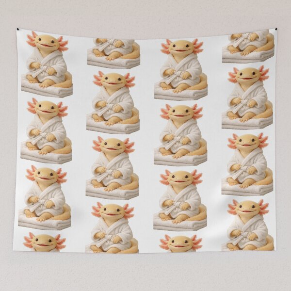 Item preview, Bathrobe Golden Albino Axolotl designed and sold by Sillytoe.