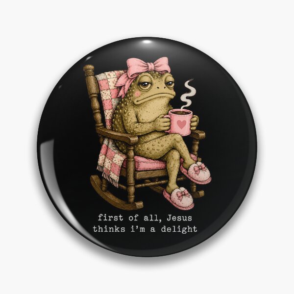Item preview, First of All Jesus Thinks Im A Delight Frog Coffee designed and sold by Poopielandia.