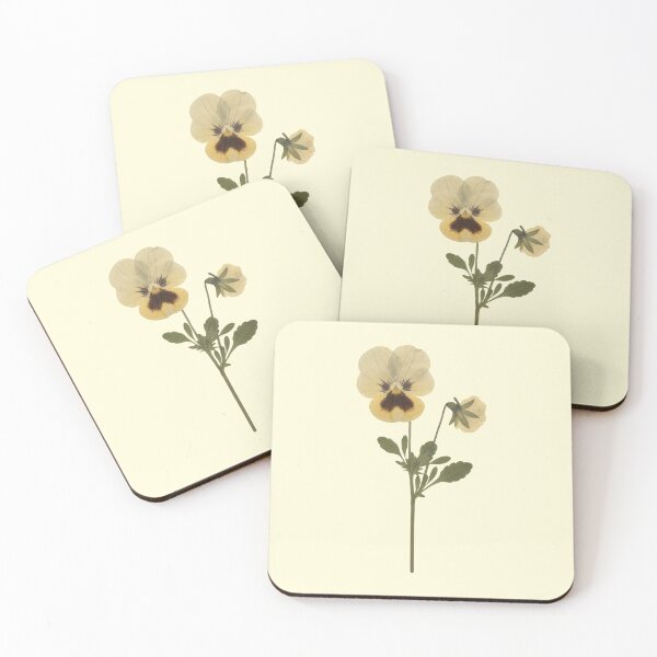 Aperçu de l'œuvre Sticker Pensée Pressée — Illustration Florale Pastel créée et vendue par PenseeVagabonde.