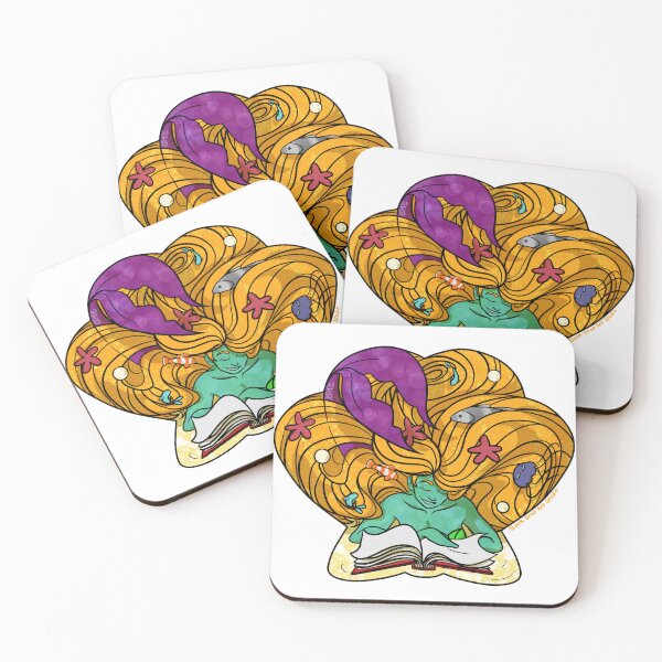 Item preview, Reading Mermaid Blonde designed and sold by Book Drop Art Studio.