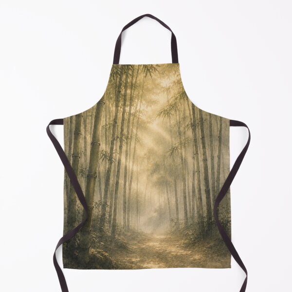 Item preview, Bamboo Forest Wall Art Print – Japandi Japanese Sumi-e Poster, Zen Bamboo Grove Landscape, Minimalist Nature Decor, Golden Morning Light, Made by Japanese Artist in Japan designed and sold by SereniBloom.