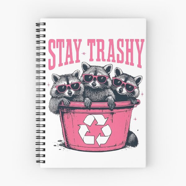 Item preview, Stay Trashy Raccoon Recycling Fun designed and sold by HUTEND.