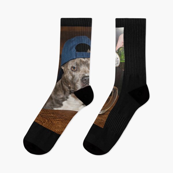 Item preview, Pit Bull Drinking Beer Dog Meme designed and sold by suhairee-studio.