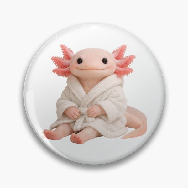 Item preview, Bathrobe Leucistic Axolotl designed and sold by Sillytoe.