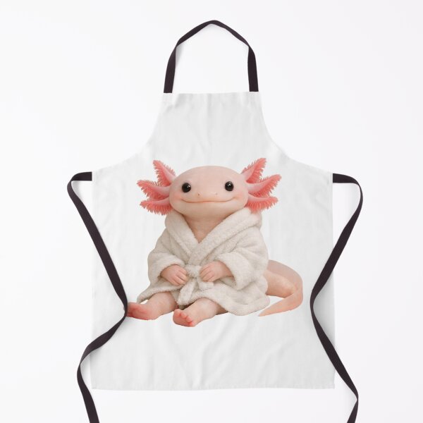 Item preview, Bathrobe Leucistic Axolotl designed and sold by Sillytoe.