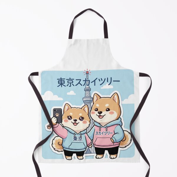 Item preview, Cute Shiba Inu at Tokyo Skytree - Matching Hoodie Puppies Selfie Art designed and sold by TaiwanMemory.