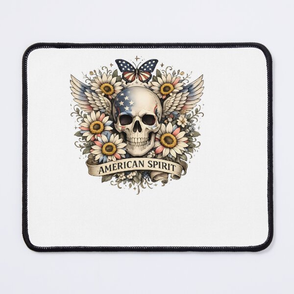 Item preview, American Spirit Skull With Wings designed and sold by HUTEND.