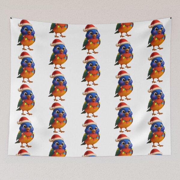 Item preview, Christmas Painted Bunting designed and sold by Sillytoe.