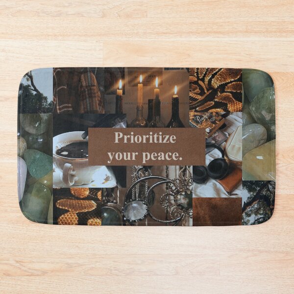 Item preview, Prioritize Your Peace – Cozy Ritual Collage designed and sold by CrisCat.