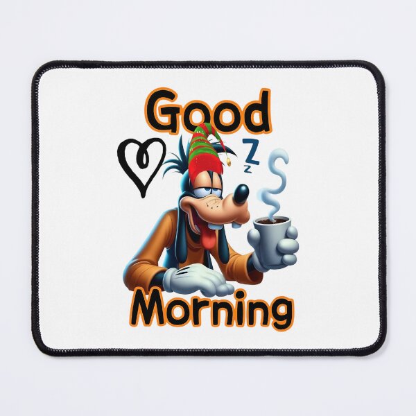 Item preview, Good Morning Sleepy Goofy Coffee Cartoon Mashup designed and sold by VelvetEasel.