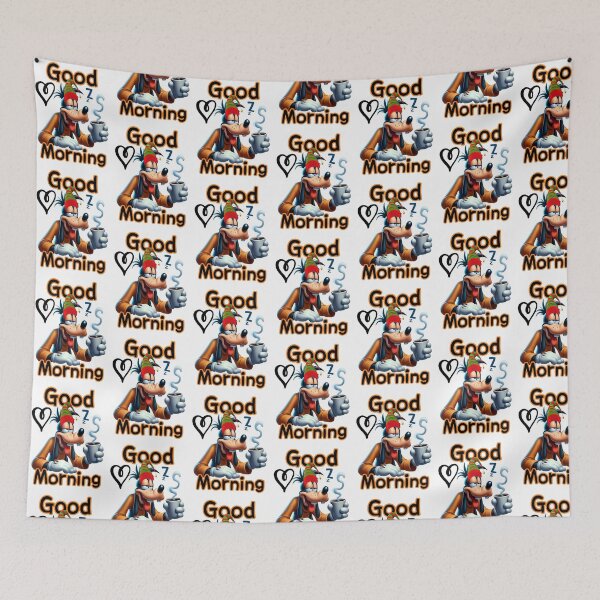 Item preview, Good Morning Sleepy Goofy Coffee Cartoon Mashup designed and sold by VelvetEasel.