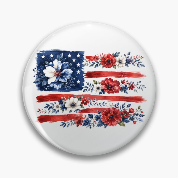 Item preview, Petals and Patriotism: Artistic USA Flag designed and sold by LiveLearnCreate.