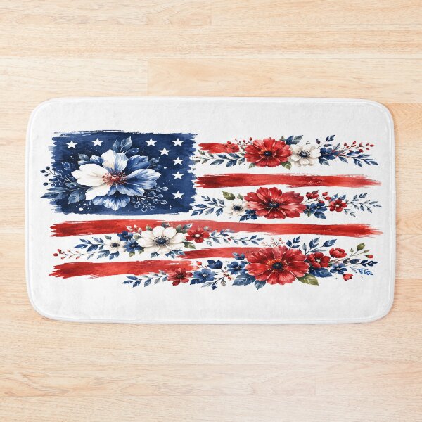 Item preview, Petals and Patriotism: Artistic USA Flag designed and sold by LiveLearnCreate.
