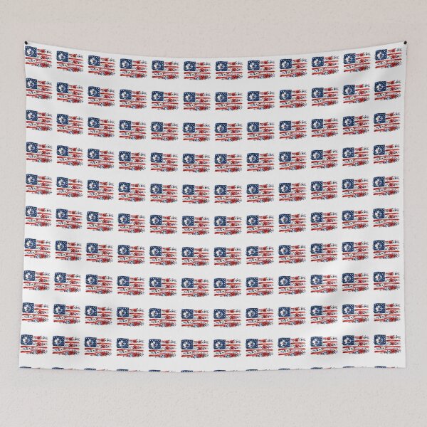 Item preview, Petals and Patriotism: Artistic USA Flag designed and sold by LiveLearnCreate.