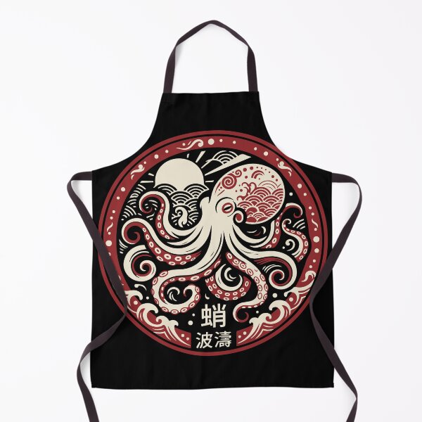 Item preview, Japanese Style Octopus Surging Ocean Wave Circular Graphic designed and sold by ShirtRemarks.
