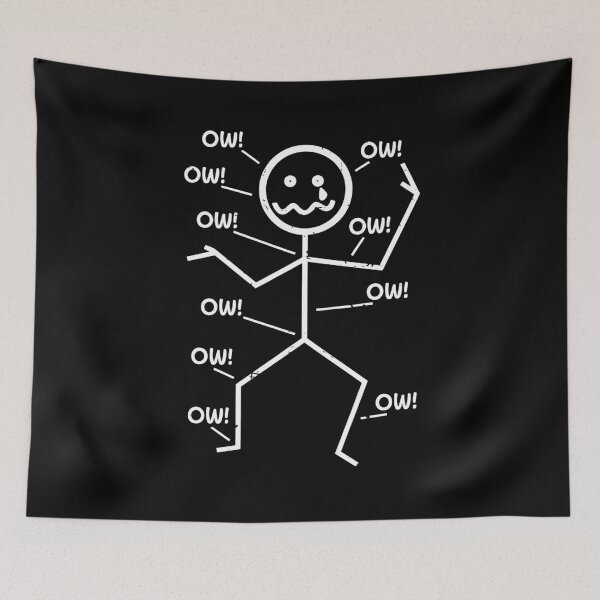 Item preview, Ow Ow Ow Stick Character Meme  designed and sold by suhairee-studio.