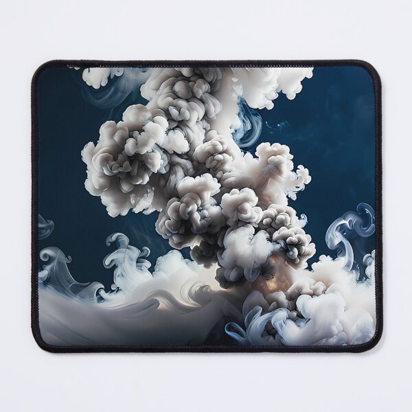 Item preview, Abstract Modern Blue Smoke Wave Minimalist Art designed and sold by CuteSlothWorld.