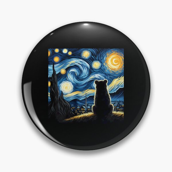 Item preview, Bear Silhouette Starry Night Vincent Van Gogh  designed and sold by Littermin.