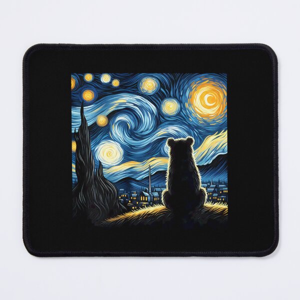 Item preview, Bear Silhouette Starry Night Vincent Van Gogh designed and sold by Littermin.
