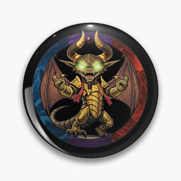 Aperçu de l'œuvre T-shirt graphique Chibi Dragon Magicien | Bleu Noir Rouge mana créée et vendue par avariceattire.