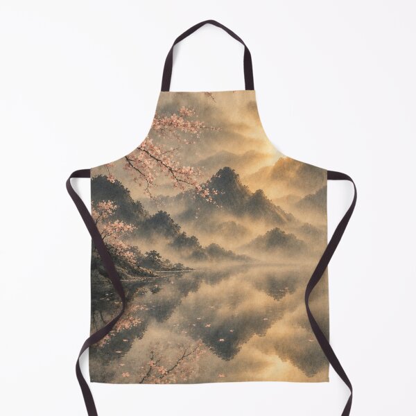 Item preview, Cherry Blossom Wall Art Print – Japandi Japanese Sumi-e Poster, Misty Mountain Landscape, Zen Decor, Sakura Reflection Artwork, Made by Japanese Artist in Japan designed and sold by SereniBloom.
