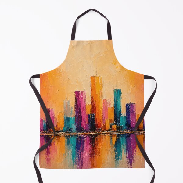 Item preview, Vibrant Skyline Reflections – Colorful Abstract Cityscape designed and sold by Giovanna2026.