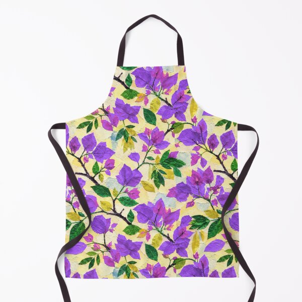 Item preview, Purple Bougainvillea Floral Collage Pattern, Vibrant Tropical Botanical Seamless Design, Handmade Paper Cut Flower Repeat Print designed and sold by SWSandraWechner.