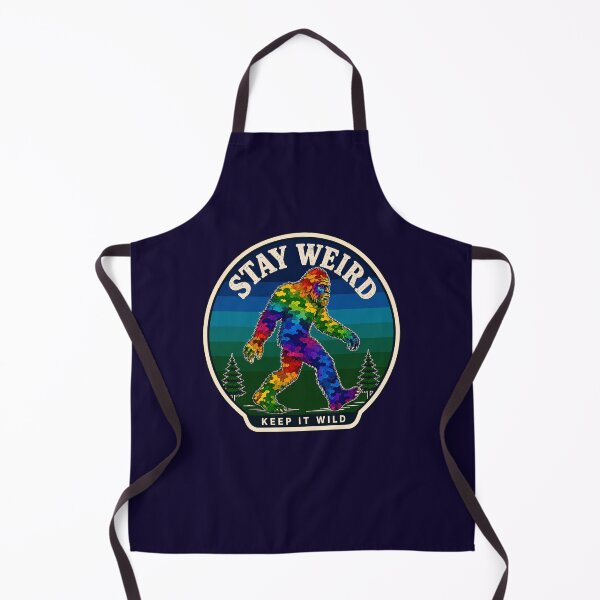 Item preview, Stay Weird Keep It Wild Rainbow Bigfoot Badge designed and sold by Swanny's Custom T-shirt and Gift Designs.