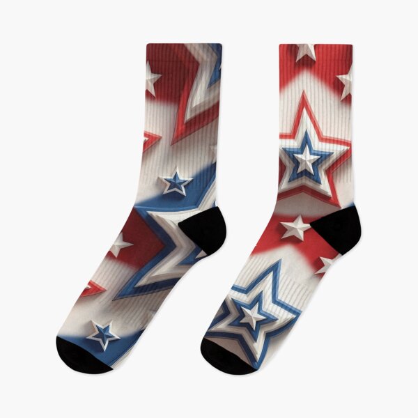 Item preview, Patriotic Red White Blue Star Pattern designed and sold by IntelliMindDesigns.
