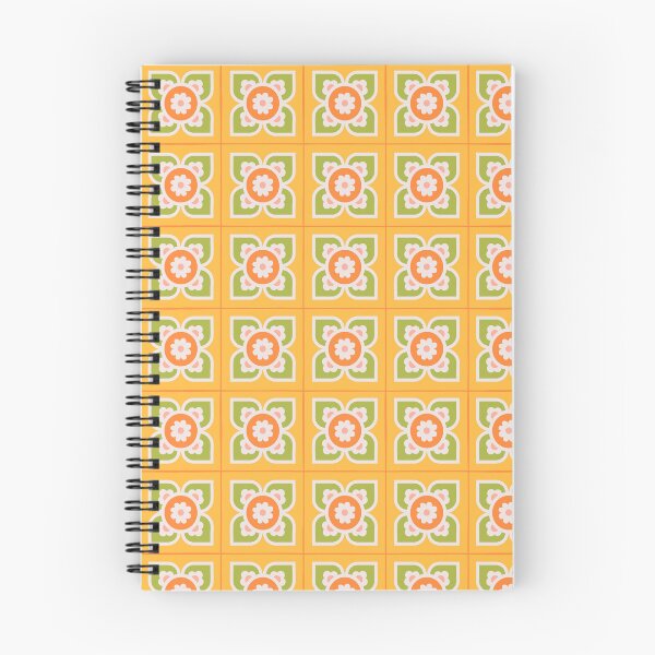 Item preview, 60s 70s Retro Groovy Floral Tiles - Citrus Pop designed and sold by HannahGinn.Design.