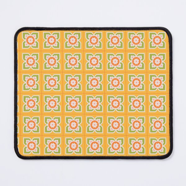 Item preview, 60s 70s Retro Groovy Floral Tiles - Citrus Pop designed and sold by HannahGinn.Design.