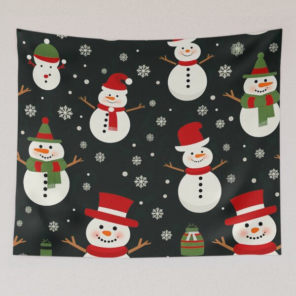 Item preview, Contemporary Colorful Snowman Pattern With Holiday Snowflakes designed and sold by DEC02.