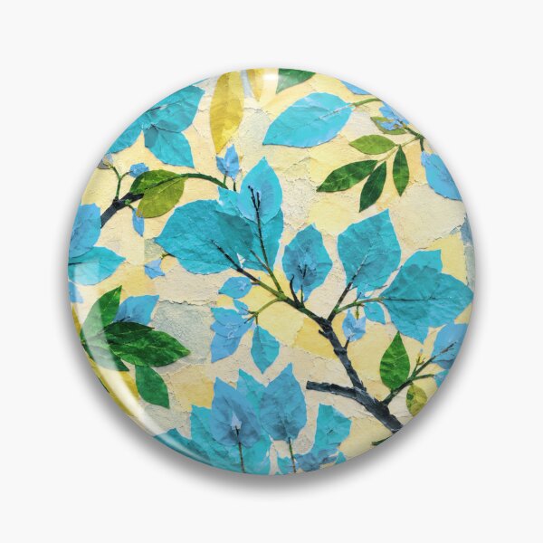 Item preview, Blue Bougainvillea Floral Collage Pattern, Vibrant Tropical Botanical Seamless Design, Handmade Paper Cut Flower Repeat Print designed and sold by SWSandraWechner.