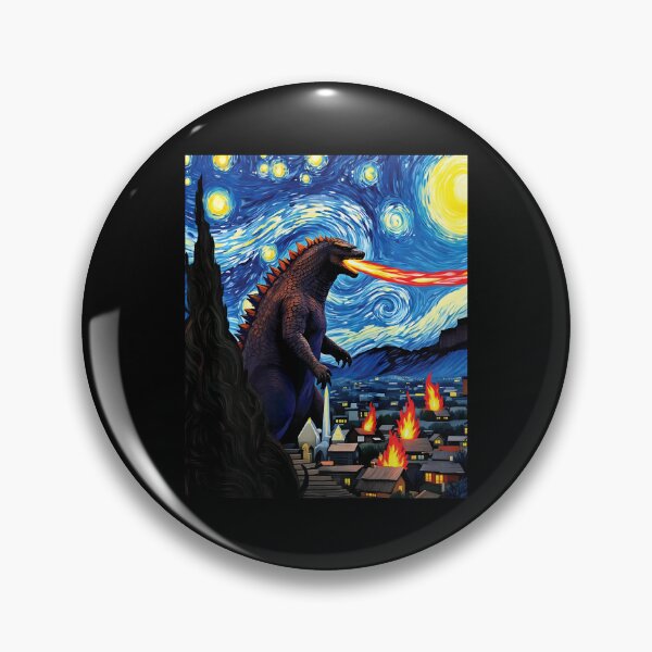 Item preview, Giant Monster Van Gogh Starry Night Inspired Fantasy Art  designed and sold by Littermin.