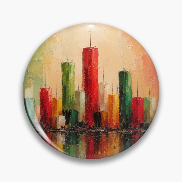 Aperçu de l'œuvre astel Skyline Reflections – Modern Abstract Cityscape créée et vendue par Giovanna2026.