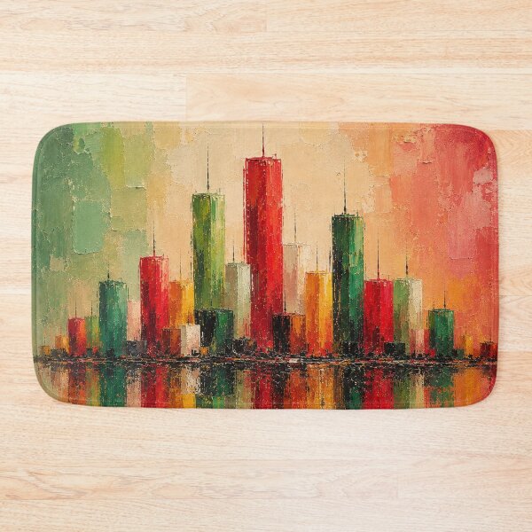 Item preview, astel Skyline Reflections – Modern Abstract Cityscape designed and sold by Ingorgia Studio.