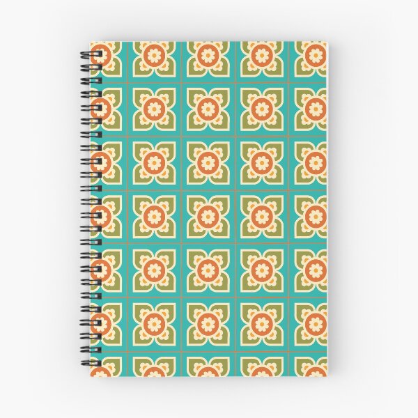 Item preview, 60s 70s Retro Groovy Floral Tiles - Mod Lagoon designed and sold by HannahGinn.Design.