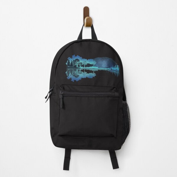 Item preview, Acoustic Landscape: Nature & City Skyline Guitar Reflection Art designed and sold by TShak Clothing .
