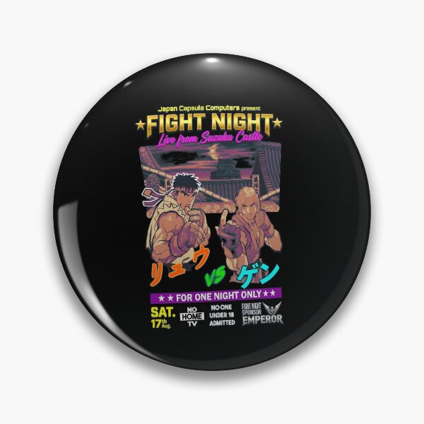 Item preview, FIGHT NIGHT Suzaku Castle Ryu Vs Ken designed and sold by AgentJerichoArt.
