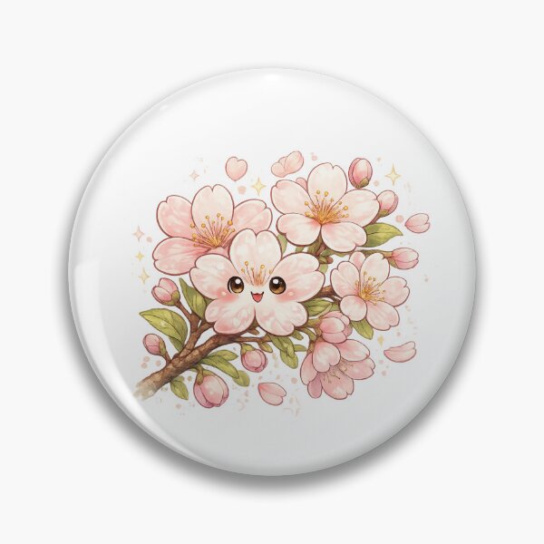 Item preview, Cute Kawaii Cherry Blossom Flower Illustration designed and sold by ajamzbox.