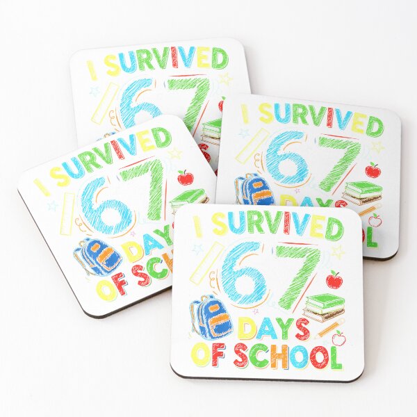 Item preview, I Survived 67 Days of School Funny Teacher Student T-Shirt designed and sold by ‘Nothing Scares Me’ Store.
