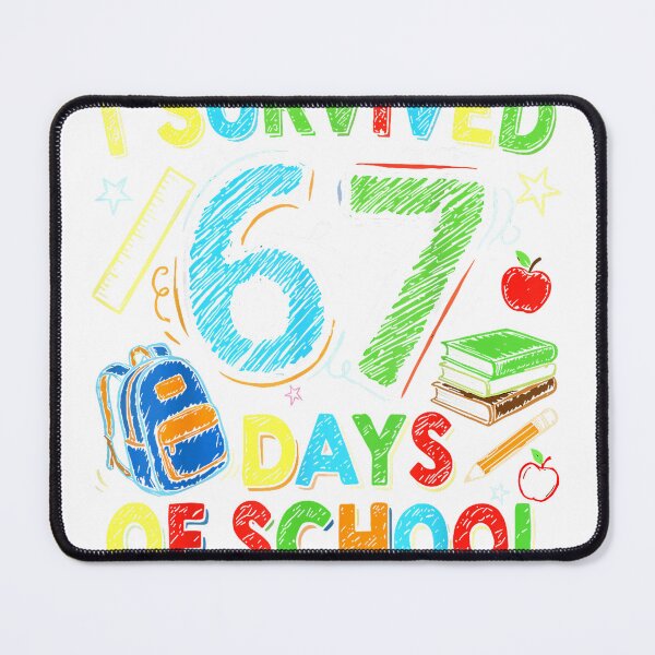 Item preview, I Survived 67 Days of School Funny Teacher Student T-Shirt designed and sold by ‘Nothing Scares Me’ Store.