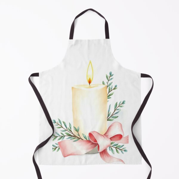 Item preview, Watercolor Burning Candle with Pink Ribbon designed and sold by Vida e Arte.