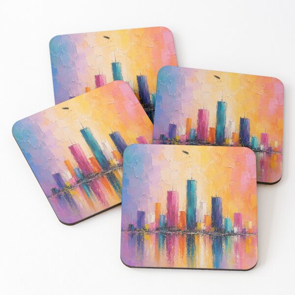Item preview, Pastel Skyline Reflections – Abstract City Lights designed and sold by Ingorgia Studio.