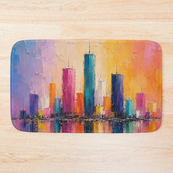 Item preview, Pastel Skyline Reflections – Abstract City Lights designed and sold by Giovanna2026.