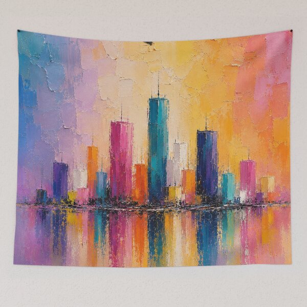 Item preview, Pastel Skyline Reflections – Abstract City Lights designed and sold by Ingorgia.