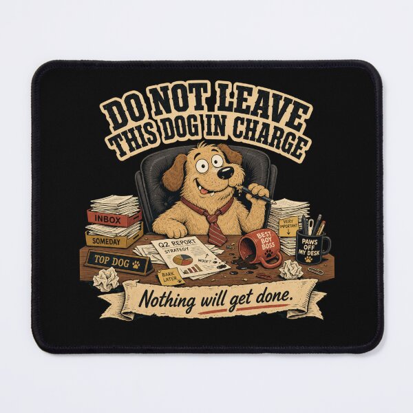 Item preview, Do Not Leave This Dog in Charge – Nothing Will Get Done Funny Dog Lover designed and sold by freshwear design.