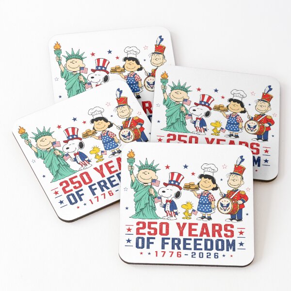 Item preview, USA Freedom Peanuts Gang Snoopy and Friends Happy 4th Of July America designed and sold by Har-vee.