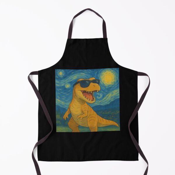 Item preview, Van Gogh Inspired Roaring Dinosaur Wearing Shades Creative designed and sold by Littermin.