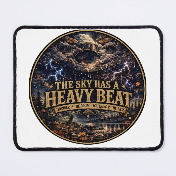 Item preview, The Sky Has a Heavy Beat | Thunderstorm Drum Lightning Art designed and sold by NatureHarmony16.